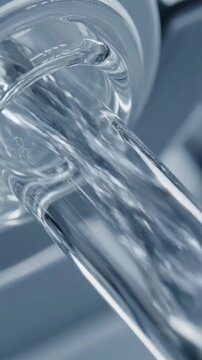 Microfluidic Channel Dynamics Ultra close-up of a microfluidic channel, where an invisible, clean industrial process involves a clear substance subtly moving, causing intricate and delicate patterns