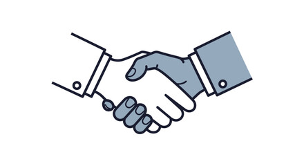 Fototapeta premium Minimal vector of a handshake