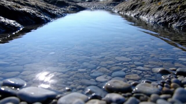 Abstract patterns of water and light artistic