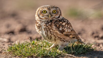 Majestic Burrowing Owl in Natural Habitat