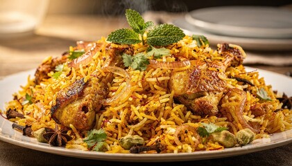 Savory Chicken Biryani with Aromatic Spices
