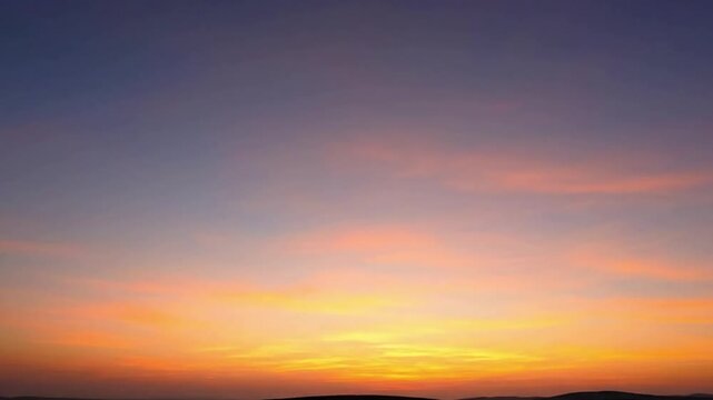 Minimalist Sunrise Atmosphere Presenting a clean, uncluttered visual representation of the dawn, suitable for backgrounds or contemplative themes.