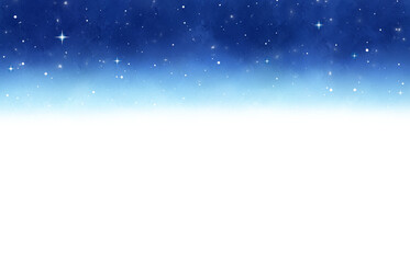青色の星空の水彩にじみ背景