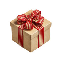 Obraz premium Gift box wrapped ribbon isolated on transparent background