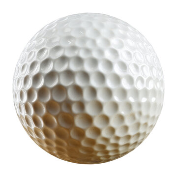 Golf ball isolated on transparent background 