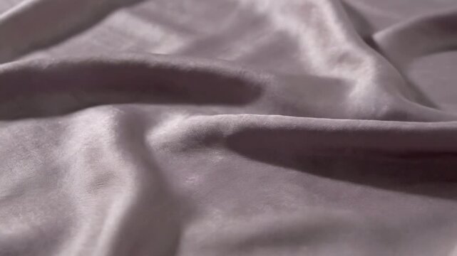 Crinkled Cotton Texture with Raking Top Light Top-down view of a light-colored, crinkled cotton fabric with an organic, rumpled texture. A raking top light emphasizes every crease and fold, creating