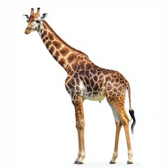 Obraz premium Majestic Giraffe Standing Tall in Natural Habitat