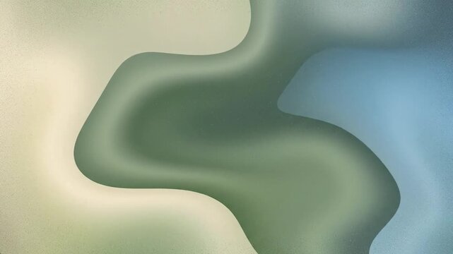 Calming Hues in Motion A serene visual experience featuring a blend of muted, earthy and sky-inspired colors, gently undulating across the screen, punctuated by an elegant fine grain effect.
