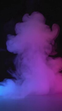Underlit Haze Movement Capture the slow, graceful dance of vapor illuminated dramatically from below and the side.