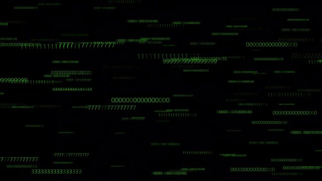 Matrix green data stream numbers code rain effect visual element tech-driven cyberpunk context