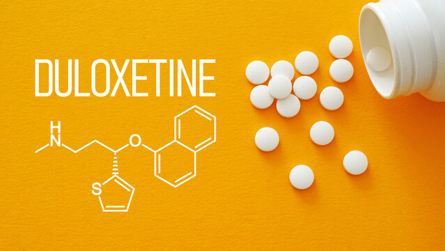 Duloxetine Antidepressant Medication Concept, SNRI Treatment for Depression Anxiety and Chronic Pain Management in Mental Healthcare