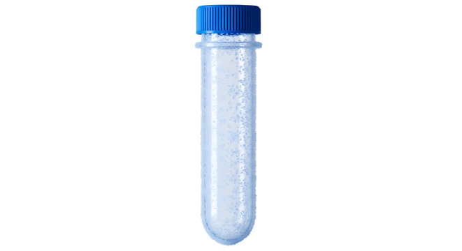 Single cryogenic storage tube frosted plastic