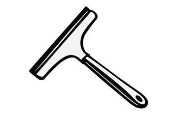 Black Squeegee Icon &ndash; Window Cleaning Tool Vector Illustration