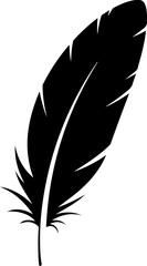 Obraz premium Badminton feathers silhouette vector illustration