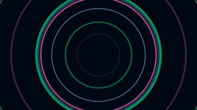 Pulsating Concentric Rings Expansion 4K Seamless Loop