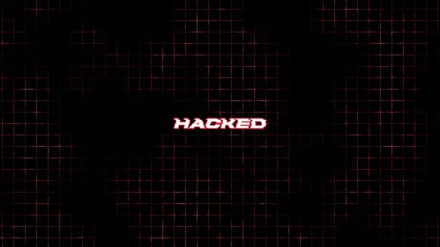 Futuristic Red Glitch Hacked Text Animation