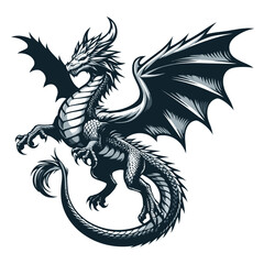 Dragon vector and illustration.