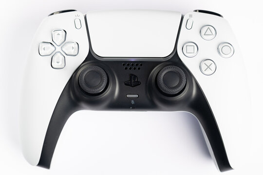 White and Black DualSense Wireless Controller for PlayStation 5