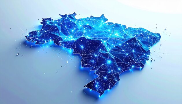 Brazil country map network design