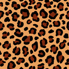 Leopard skin animal print seamless repeating pattern © Tartila