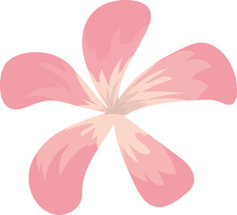 Pink flower blooming with delicate petals illustration