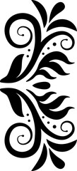Fototapeta premium Abstract black scrollwork design with ornate elements