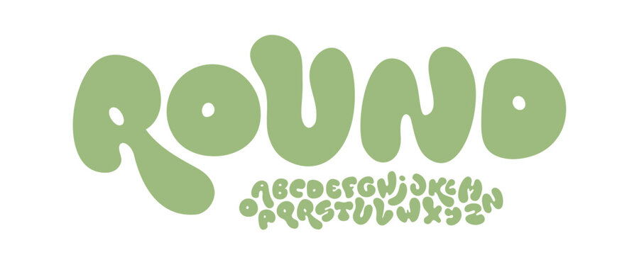 Bubble Font Logo Alphabet Bold Fluid Letter Set Modern Typography, Blob Curvy Typographic Design for Title Text, Kid Typo Poster Headline, Puff Type Symbol Logotype, Cartoon Fonts. Vector Typeface