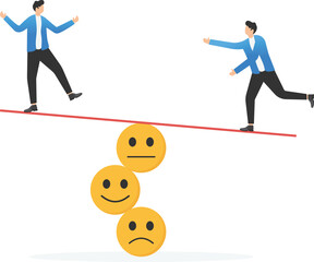 Fototapeta premium Balancing Customer Moods and Service Risk