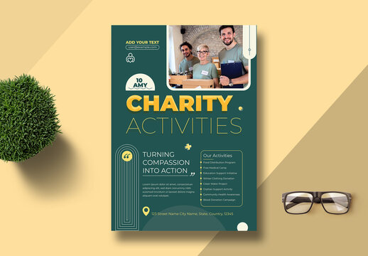 Social Welfare Charity Activities  Flyer