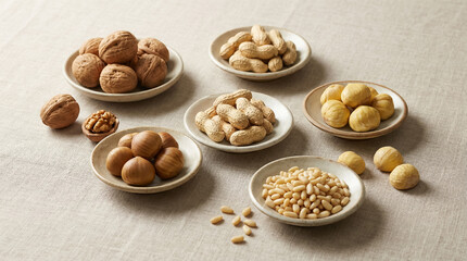 Traditional Nuts Variety on Small Plates