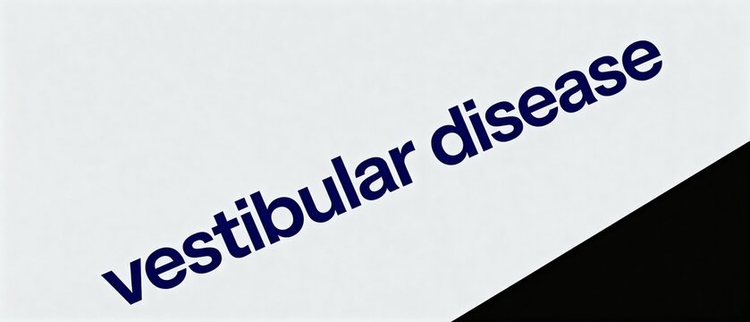 Vestibular Disease Medical Term Printed on White Paper.