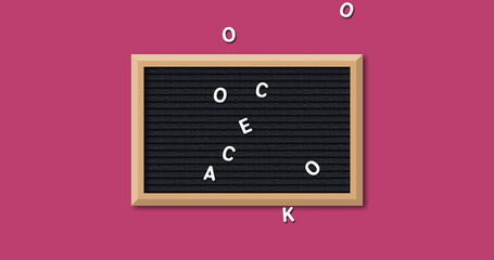 Welcome back to school text on letter board 4k