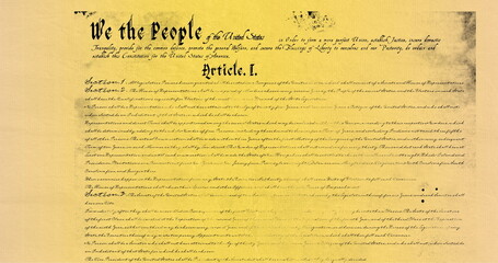 Fototapeta premium Written constitution of the United States 4k