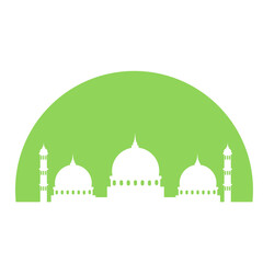 Fototapeta premium Islamic Mosque Silhouette Background 