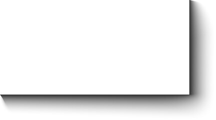 A4 paper mockup vector template with shadow isolated on transparent background. Graphic element. Blank paper mockup vector design. Web banner. Horizontal shadow overlay effect. A set of realistic.