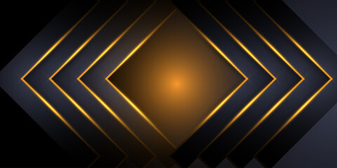 Golden Geometric Arrow Lines Luxury Background