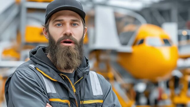 Mechanic at an airport