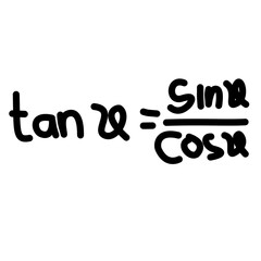 Educational Trigonometry Ratios with Charcoal Handwriting