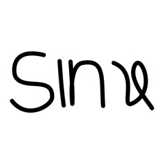 Trigonometric Ratios Illustrated with Charcoal Handwriting