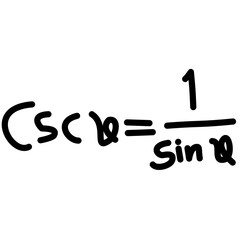 Rough Handwritten Trigonometric Ratios in Black Charcoal