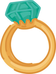 Diamond ring cute valentines engagement love icon sticker