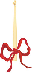 Candle with bow cute valentines romantic decoration sticker