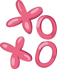 Pink ribbon bows set cute valentines decoration sticker