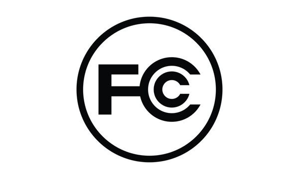 FCC Symbol Icon: A simple yet impactful representation of the FCC symbol, prominently displayed, highlighting its significance in the realm of technology and communication.