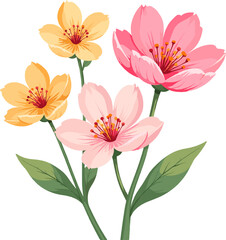 pring Flower Illustration Collection, Soft Pink and Pastel Garden Flowers for Mother&rsquo;s Day, Floral Greeting Cards, Romantic Botanical Design, Wedding Decor and Seasonal Nature Artwork