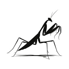  Mantis Martial Arts Silhouette Vector Design