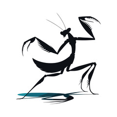  Mantis Martial Arts Silhouette Vector Design