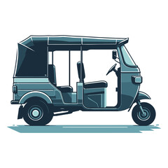 Tuk Tuk Side View Vector Design