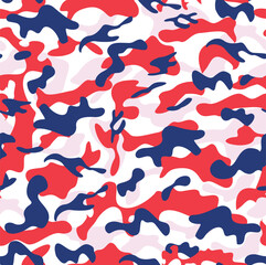 Kids Snow Winter Military Camouflage Seamless Pattern Design