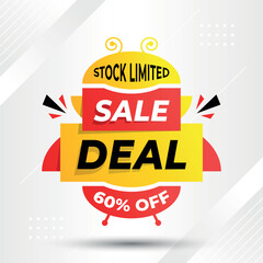 Dynamic Sale Deal Banner with 60 Off Promotion